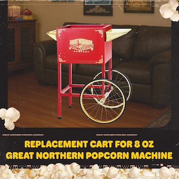 Imagen 3 de 6400 Red Replacement Cart for Larger 8 Ounce Roosevelt Style Great Northern Popcorn Machines