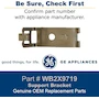 Miniatura de GE WB2X9719 Support Bracket - Broil Element Support Clip - Genuine OEM para Hornos y Estufas GE, Hotpoint y Kenmore - Color Plata