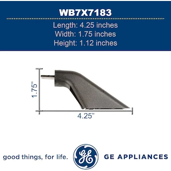Imagen 4 de GE General Electric WB7X7183 Black Oven Door Handle End Cap, Model WB7X7183, Color Black, Dimensions 4.5 x 1.75 x 1.25 inches