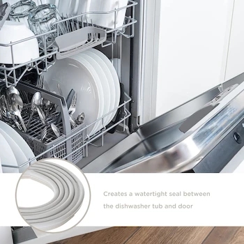 Imagen 4 de Kit Junta para Puerta de Lavavajillas GE WD08X10057 Incluye Juntas Inferiores Izquierda WD8X228 y Derecha WD8X227 - Color Blanco