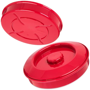 Imagen 2 de Carlisle Servidor para Tortillas con Tapa Apilable Individual Estándar Rojo 7-1/4" x 1-15/16" (18.4 cm x 5 cm) Modelo 047505