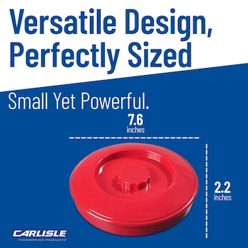 Imagen 5 de Carlisle Servidor para Tortillas con Tapa Apilable Individual Estándar Rojo 7-1/4" x 1-15/16" (18.4 cm x 5 cm) Modelo 047505
