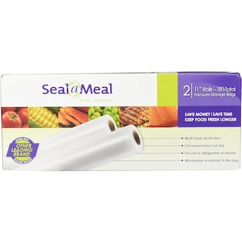 Imagen de referencia para Seal-A-Meal 11" Roll Vacuum Sealer Bag - Bolsa en Rollo de 11 Pulgadas para Selladora al Vacío - Marca Sunbeam Modelo FSSMBF0626-000