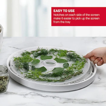 Imagen 3 de Nesco MS-2-6 White Large Round Mesh Clean-A-Screen, 15-1/2" Diameter, Set of 2, for FD-1000, FD-1010, FD-1018P, FD-1020, FD-1040 Dehydrators