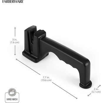 Imagen 3 de Farberware Afilador de Cuchillos de Mesa, Modelo 5075060, Color Negro, Tamaño 7.5 x 2 x 3 Pulgadas
