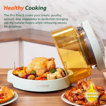 Imagen 4 de NuWave Pro Plus 2 Horno Infrarrojo de Encimera con Convección, Color Negro, Modelo 20642, Serie Pro Plus 2, Capacidad hasta 10 Libras