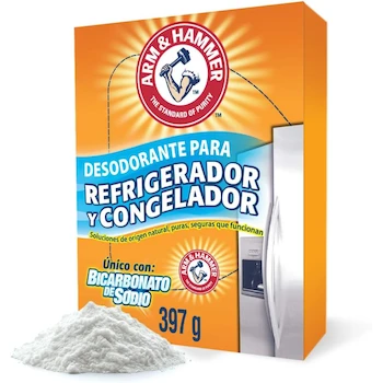 Imagen de referencia para Arm & Hammer Desodorante para Refrigerador y Congelador con Bicarbonato de Sodio Puro, 397 gr