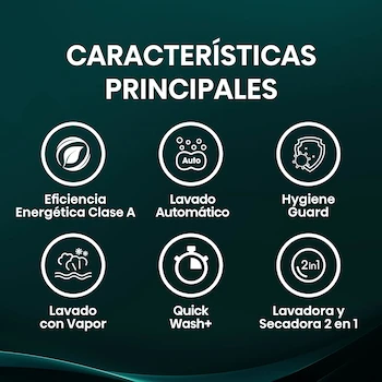 Imagen 5 de Lavasecadora Inverter Hisense 15 kg Carga Frontal Gris WD3S1543BT