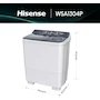 Miniatura de Hisense Lavadora Doble Tina Semiautomática WSA1304P, 13 Kg, 80x47x98 cm (Ancho x Largo x Alto), Blanco/Gris