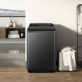 Imagen 2 de Hisense Lavadora de Carga Superior WT5i2223DB, Totalmente Automática, 22 Kg, Color Negro, Dimensiones 65x69x110 cm (Ancho x Largo x Alto)