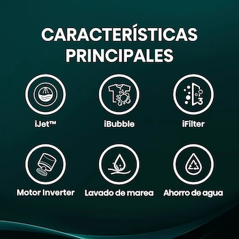 Imagen 5 de Hisense Lavadora de Carga Superior WT5i2223DB, Totalmente Automática, 22 Kg, Color Negro, Dimensiones 65x69x110 cm (Ancho x Largo x Alto)