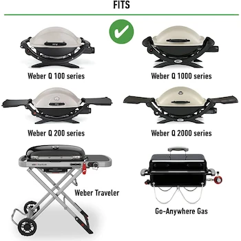 Imagen 3 de Weber Manguera Adaptadora para Carrito Serie Q y Go-Anywhere, 6FT (1.83m), Negra, Modelo 6501, Conecta a Tanque Estándar 20 lb LP