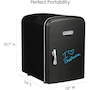 Miniatura de Chefman Iceman Mini Refrigerador Portátil 4 Litros Negro Libre de Freón Enfría y Calienta 6 Latas de 12 oz con Pizarra para Plumones