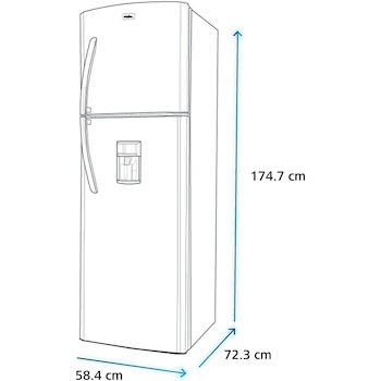 Imagen 2 de Mabe Refrigerador Automático 300 L Top Mount, Plata Oscuro (Dark Silver) - Modelo RMA300FJMRQ0