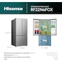 Miniatura de Hisense RF22N6FCX - Refrigerador French Door, 22 pies cúbicos, Gris, 79x82x173cm (Ancho x Largo x Alto)
