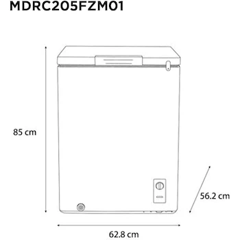 Imagen 2 de Midea Congelador Horizontal Triple Cooling System 5 Pies Cúbicos Blanco
