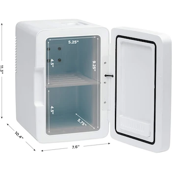 Imagen 3 de Mini Refrigerador con Espejo, Capacidad 4 Litros, Color Blanco, Modelo RJ48-6-ML