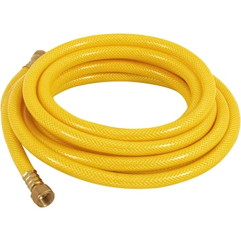 Imagen de referencia para Foset MGA-50 Manguera Flexible Amarilla de PVC para Gas LP o Natural, 3/8" x 5 m con Conectores de Latón 3/8" x 3/8"