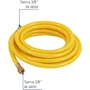 Miniatura de Foset MGA-50 Manguera Flexible Amarilla de PVC para Gas LP o Natural, 3/8" x 5 m con Conectores de Latón 3/8" x 3/8"