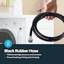 Miniatura de Eastman 60327N Manguera de Llenado para Lavadora de Goma Negra 8 ft (2.44 m) 3/4" FHT x 3/4" FHT