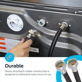 Imagen 5 de Eastman 60327N Manguera de Llenado para Lavadora de Goma Negra 8 ft (2.44 m) 3/4" FHT x 3/4" FHT