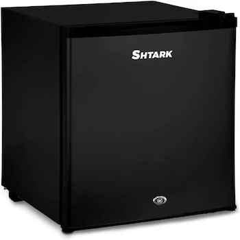 Imagen de referencia para CUORY Frigobar Refrigerador Portátil Enfriador de Bebidas Compacto Una Puerta con Congelador Superior Acero Inoxidable Plataforma Mini Refrigerador Ultra Resistente Negro 46 Litros