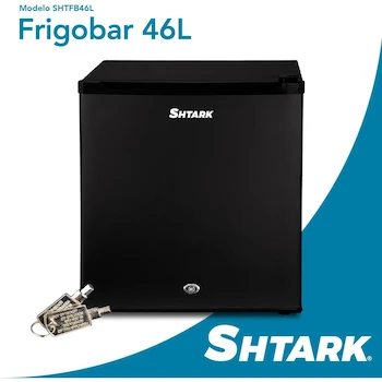 Imagen 2 de CUORY Frigobar Refrigerador Portátil Enfriador de Bebidas Compacto Una Puerta con Congelador Superior Acero Inoxidable Plataforma Mini Refrigerador Ultra Resistente Negro 46 Litros