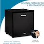 Miniatura de CUORY Frigobar Refrigerador Portátil Enfriador de Bebidas Compacto Una Puerta con Congelador Superior Acero Inoxidable Plataforma Mini Refrigerador Ultra Resistente Negro 46 Litros