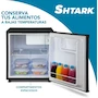 Miniatura de CUORY Frigobar Refrigerador Portátil Enfriador de Bebidas Compacto Una Puerta con Congelador Superior Acero Inoxidable Plataforma Mini Refrigerador Ultra Resistente Negro 46 Litros
