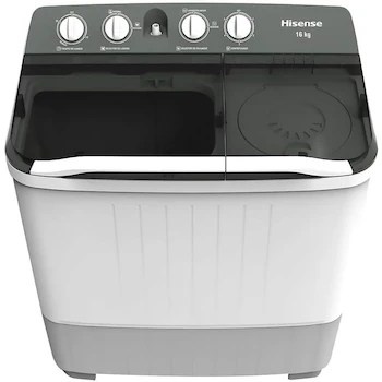 Imagen 5 de Hisense WSA1603P Lavadora Semiautomática 2 Tinas 16 kg Lavado / 8 kg Centrifugado Color Blanco