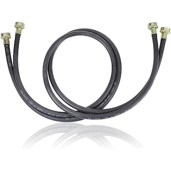 Imagen de referencia para Whirlpool 8212641RP - Manguera de entrada para lavadora de goma negra EPDM, 1.52 m (5 ft), 2 unidades, conexiones hembra