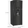 Miniatura de Mabe Refrigerador Automático Top Mount Congelador Superior 14 Pies Cúbicos 360 L Black Stainless Steel Negro Modelo RME360FZMRP0