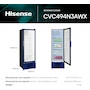 Miniatura de Hisense CVC494N3AWX Congelador Vertical con Puerta de Cristal, Color Azul, 13 Pies Cúbicos, Dimensiones 60x65x185 cm (Ancho x Largo x Alto)