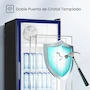 Miniatura de Hisense CVC494N3AWX Congelador Vertical con Puerta de Cristal, Color Azul, 13 Pies Cúbicos, Dimensiones 60x65x185 cm (Ancho x Largo x Alto)