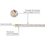 Miniatura de Foset FGA-06NP Manguera para Gas de Aluminio Trenzado sobre PVC, Diámetro 5/16 Pulgadas, Longitud 60 cm, Conexiones de Latón 5/16" x 5/16", Serie Basic