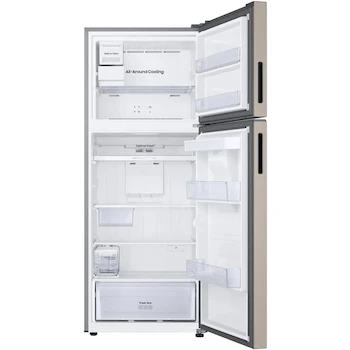 Imagen 4 de Refrigerador Digital Inverter Samsung Bespoke 15 Pies Cúbicos Top Mount con Despachador de Agua Color Beige Modelo RT42DB6774ET