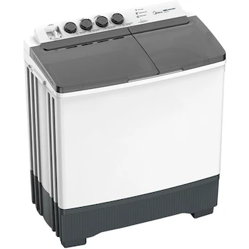 Imagen 3 de Lavadora Midea Semiautomática Dos Tinas 19Kg Twin Force Pulsator Blanca MT100W190/W-MX Impulsor de Doble Fuerza