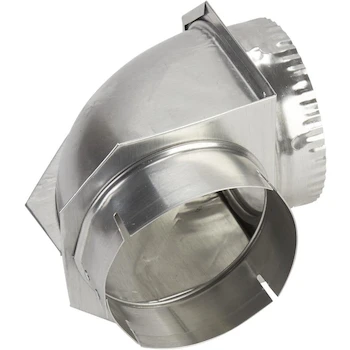 Imagen alusiva al producto Whirlpool 4396006RW Codo de Ventilación para Secadora de 4" (Elbow Vent Connector) Aluminio para Giros de 90° en Espacio de 4.5"