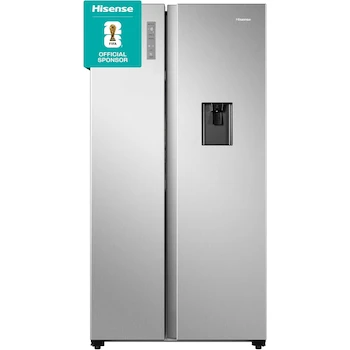Imagen alusiva al producto Hisense RS19N6WCX Refrigerador Side by Side, 519L (~19 pies), Acero Inoxidable Gris, 91.0 x 178.6 x 64.3 cm