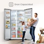 Miniatura de Hisense RS19N6WCX Refrigerador Side by Side, 519L (~19 pies), Acero Inoxidable Gris, 91.0 x 178.6 x 64.3 cm