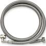 Miniatura de Eastman 48373 Conector de Lavadora con Codo de 90 Grados, Manguera Trenzada de Acero Inoxidable, 4 pies, 3/4 pulgadas FHT x 3/4 pulgadas FHT