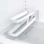 Miniatura de Dispensador de Huevos Rodante para Refrigerador, Huevera con 2 Niveles, Organizador Automático Contenedor Bandeja para 14-24 Huevos, Color Blanco, Material Polipropileno