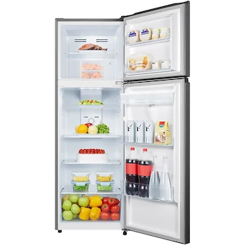 Imagen 4 de Hisense RT90N6WKX2 - Refrigerador Top Mount de 9 Pies Cúbicos, Color Gris, Dimensiones 55x56x168 cm (Ancho x Profundidad x Alto)