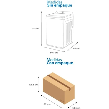 Imagen 2 de Midea Lavadora Carga Superior 17Kg Vortex MA500W17/W Blanca