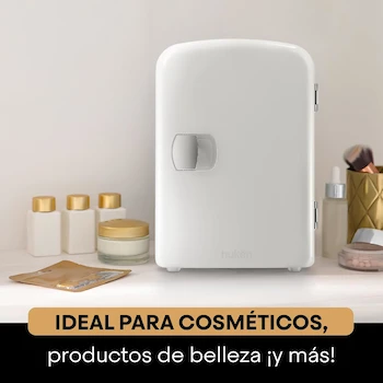 Imagen 4 de Hukën Mini Refrigerador Portátil Compacto Skin-Care Blanco, Modelo HU-F-4WHITE, Línea Frigobar, Capacidad 4L, Dimensiones 18.5 cm ancho x 24.5 cm profundidad x 26 cm alto
