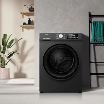 Imagen 2 de Hisense Lavadora y Secadora WD5Q1542BB, Totalmente Automática, Carga Frontal, 15 kg Lavado / 10 kg Secado, Negro, 59.5x61x84.5 cm (Ancho x Profundidad x Alto)