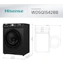 Miniatura de Hisense Lavadora y Secadora WD5Q1542BB, Totalmente Automática, Carga Frontal, 15 kg Lavado / 10 kg Secado, Negro, 59.5x61x84.5 cm (Ancho x Profundidad x Alto)