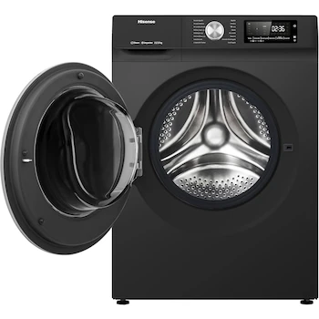 Imagen 4 de Hisense Lavadora y Secadora WD5Q1542BB, Totalmente Automática, Carga Frontal, 15 kg Lavado / 10 kg Secado, Negro, 59.5x61x84.5 cm (Ancho x Profundidad x Alto)