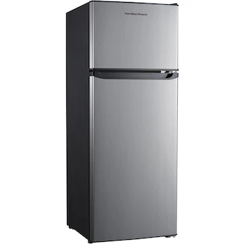 Imagen 2 de Refrigerador Hamilton Beach Dos Puertas Top Mount 8 ft (226 Litros) Color Plata Modelo HBR80TS1E