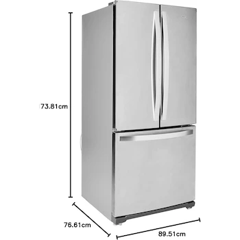 Imagen 3 de Refrigerador Whirlpool French Door 3 puertas 20 pies cúbicos Gris modelo MWRF-140SWEM/HM